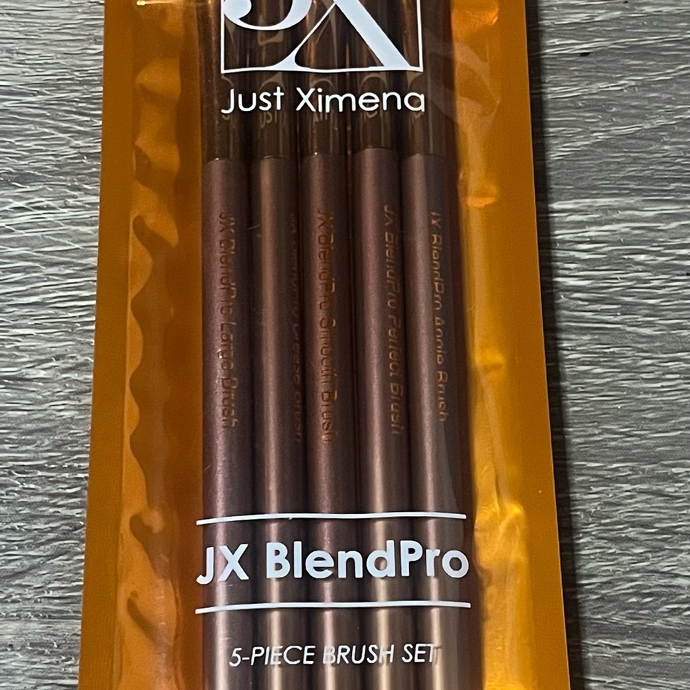 Just Ximena JX Blend Pro 5 PC Cosmetic Brush Set Professional Makeup Brushes NEW